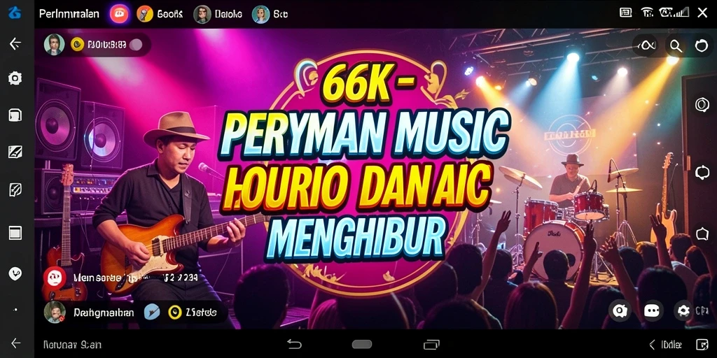 Screenshot dari gameplay <strong>66K</strong> menunjukkan interaksi pengguna dengan musik.
