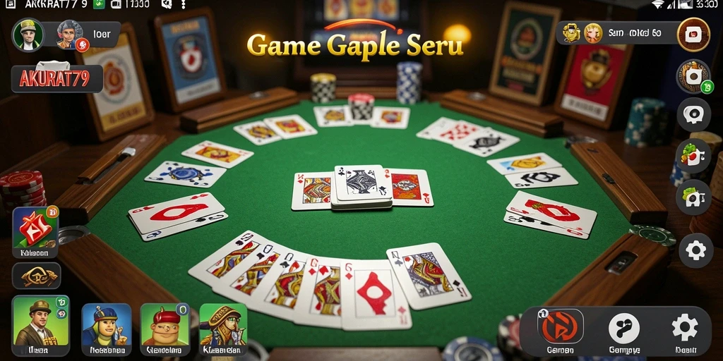 Screenshot utama AKURAT79 menampilkan gameplay seru Gaple.