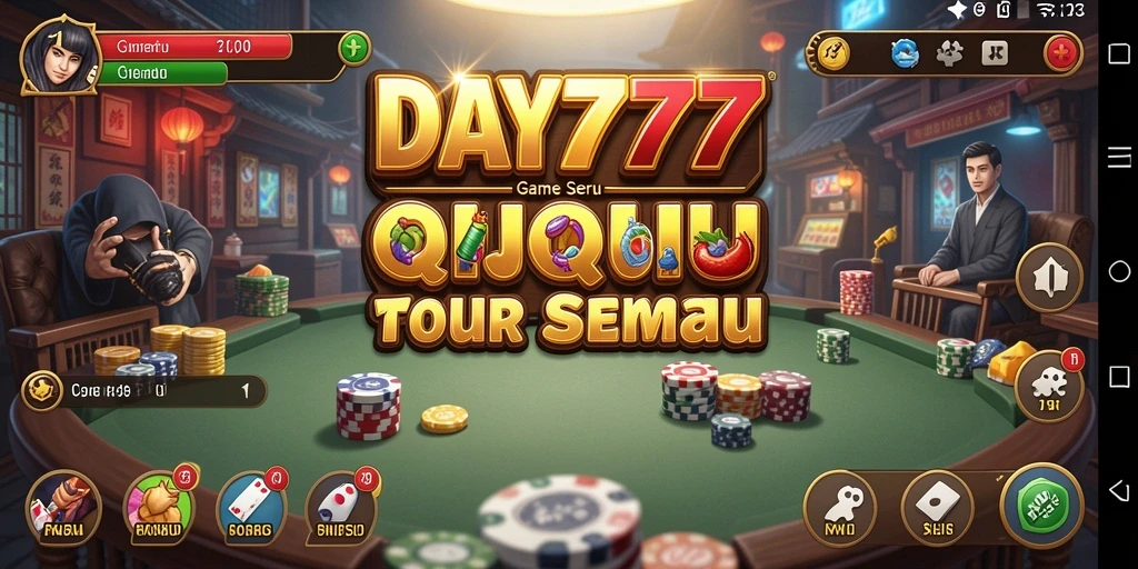 Gambaran gameplay QiuQiu yang seru di DAY777.