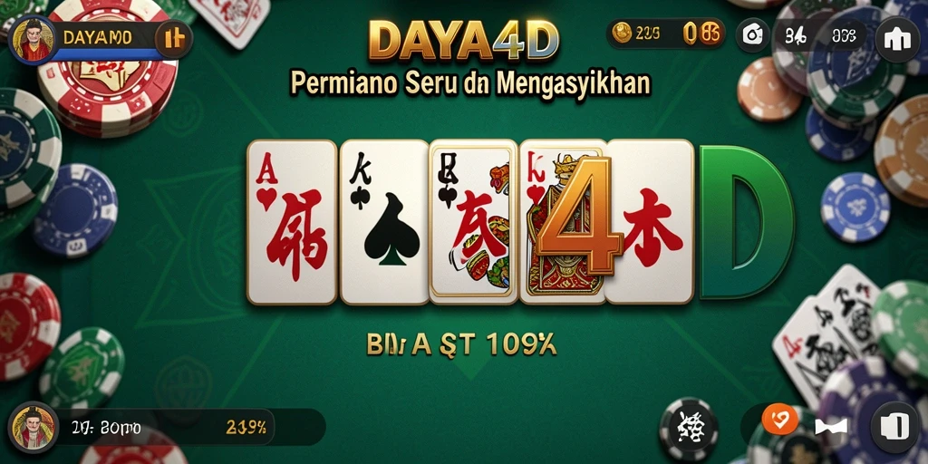 Screenshot utama dari gameplay seru Domino di DAYA4D.