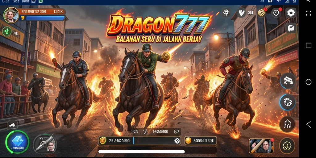 Tangkapan layar dari gameplay balapan seru di DRAGON777.