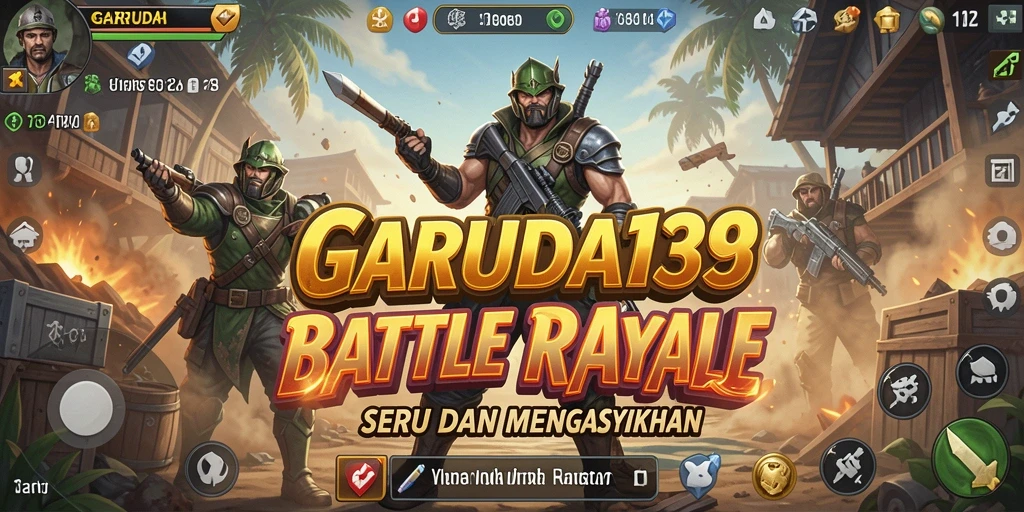 Tampilan gameplay yang mendebarkan dalam pertarungan Battle Royale.