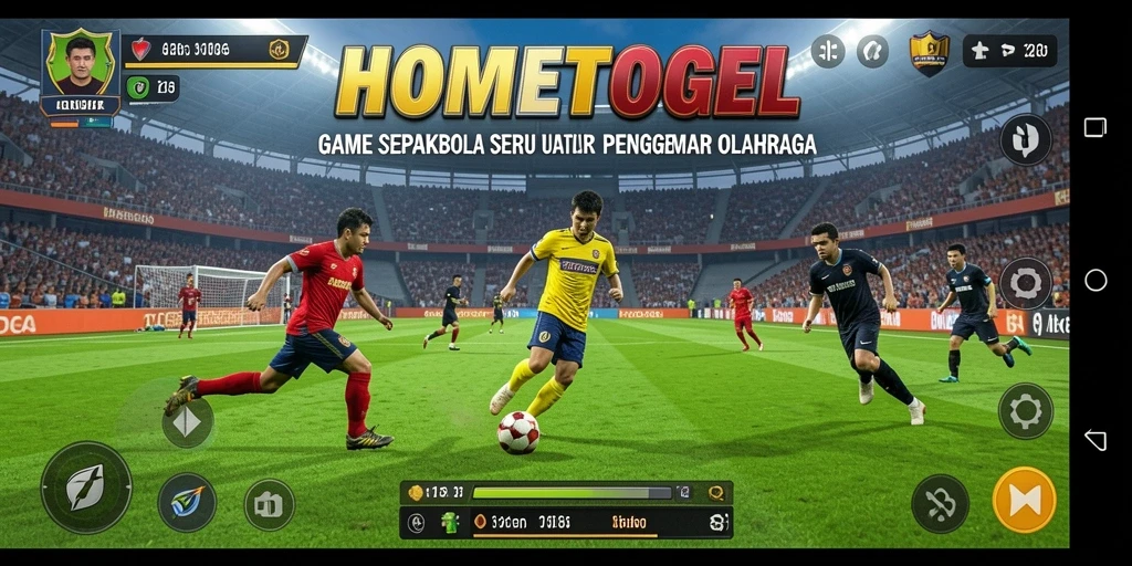 Tampilan gameplay <strong>HOMETOGEL</strong> yang menarik dengan aksi sepakbola yang seru.
