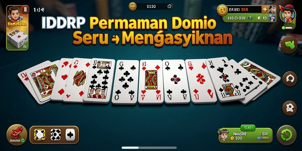 Tampilan gameplay seru dalam IDRRP yang menampilkan momen kompetisi Domino.