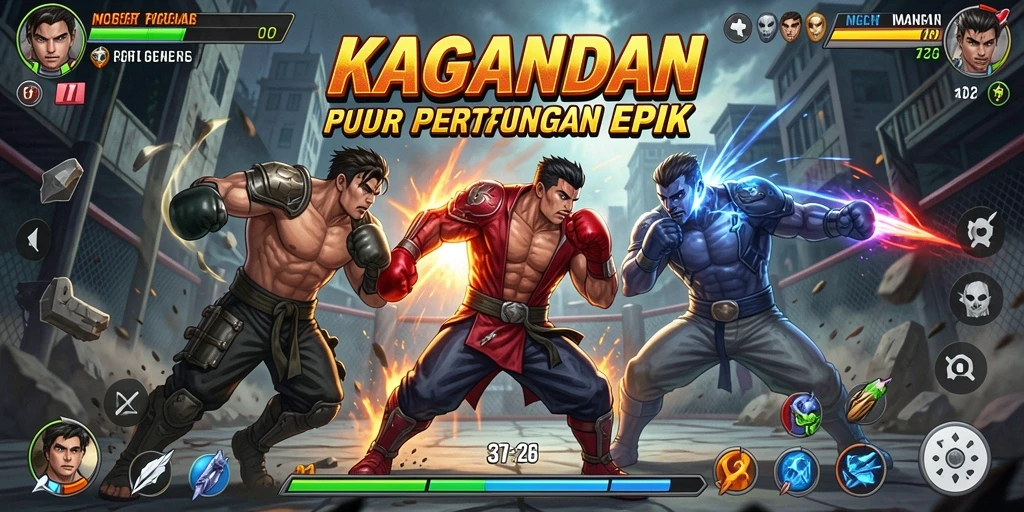 Screenshot KAGANDAN menampilkan aksi pertarungan yang mendebarkan.