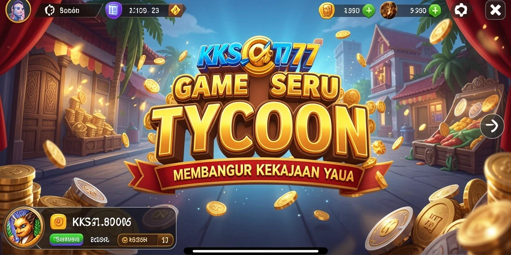 Tampilan gameplay seru dari KKSLOT777 yang menampilkan dinamika bisnis Tycoon.