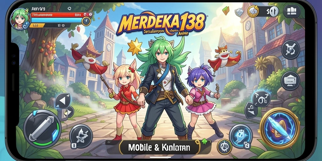 Screenshot gameplay MERDEKA138 yang menampilkan aksi seru di dunia Anime.