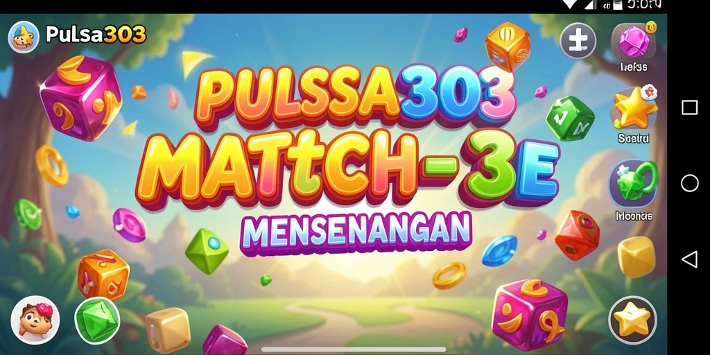 Tampilan gameplay PULSA303 dengan keseruan mencocokkan item.
