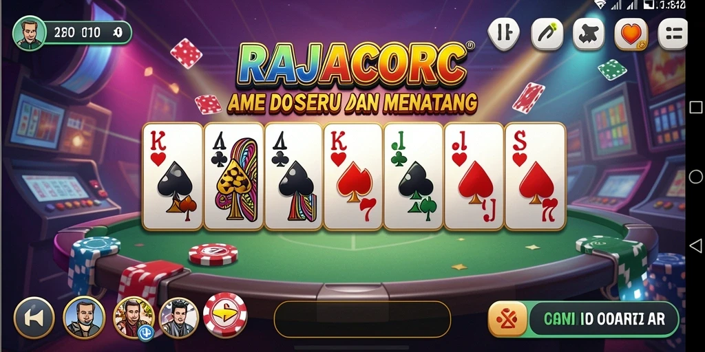 Tampilan seru gameplay dalam RAJACORC yang menegangkan.