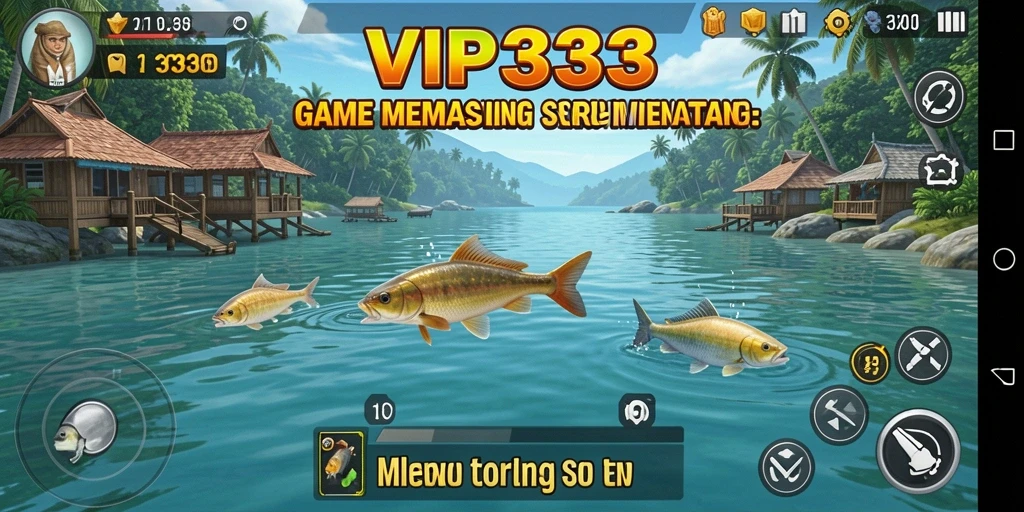 Tampilan gameplay seru VIP333 saat memancing ikan.